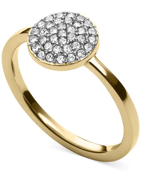 michael kors crystal pave disc ring|Michael Kors Gold.